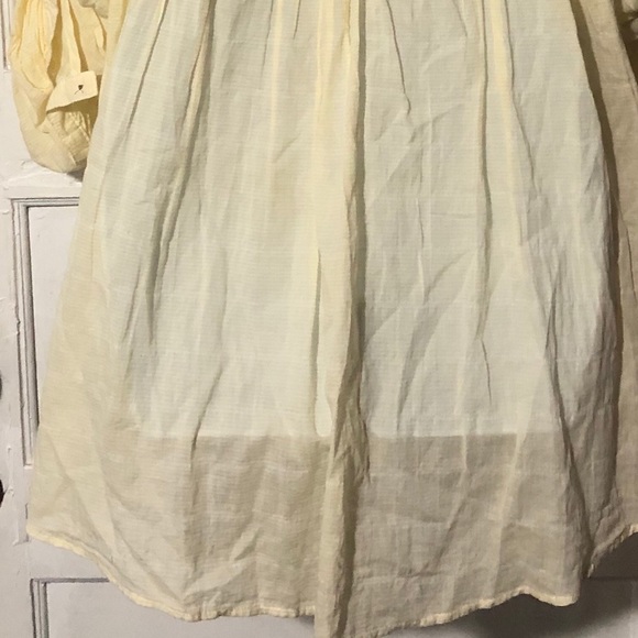 Free People Yellow Tunic Lace Back Button Shirt - Picture 5 of 6